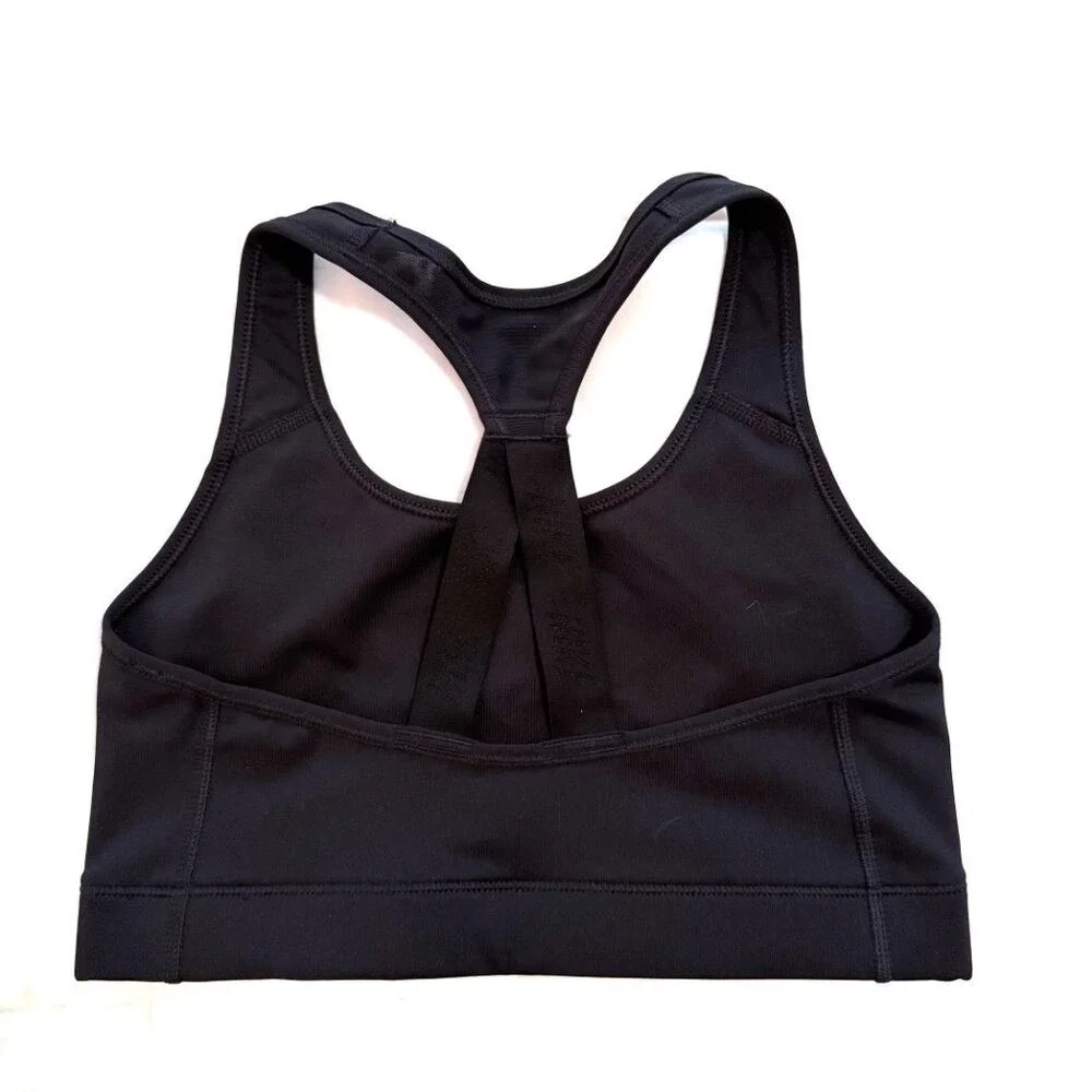 Nike Womens Just Do It Cross Back Sports Bra M Black Medium Support Gym Workout